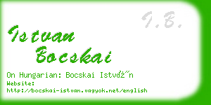 istvan bocskai business card